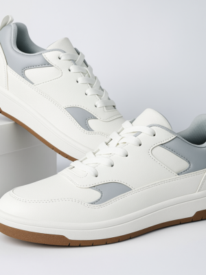 CozyStride PureWalk – White Gum Sole Sneakers for Men & Women